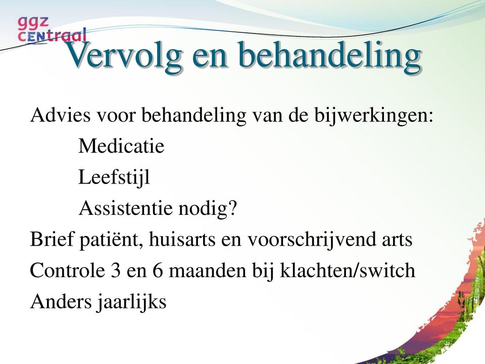 Brief patiënt, huisarts en voorschrijvend arts