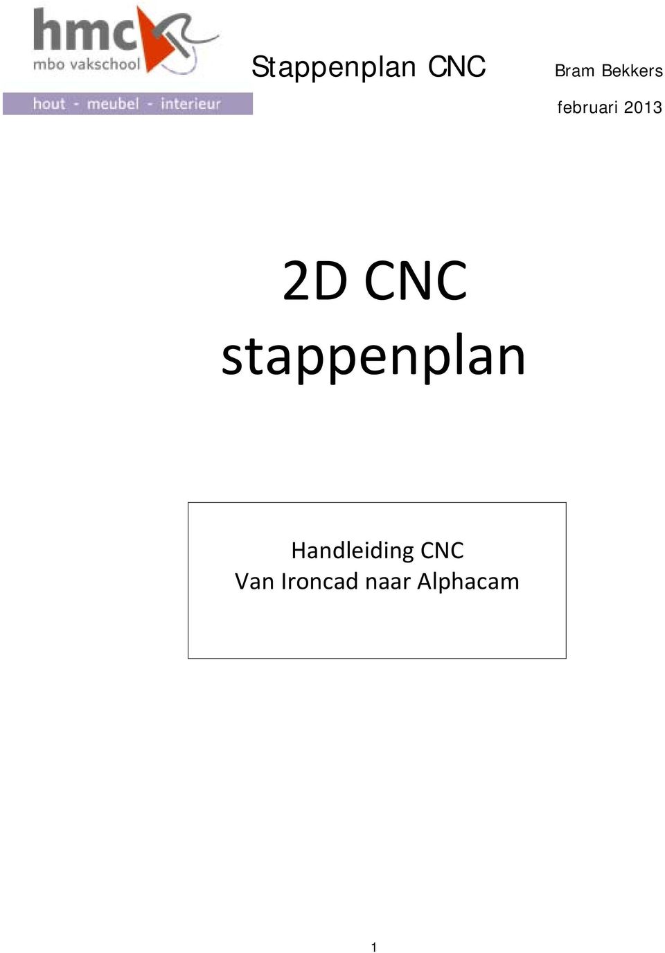 Handleiding CNC