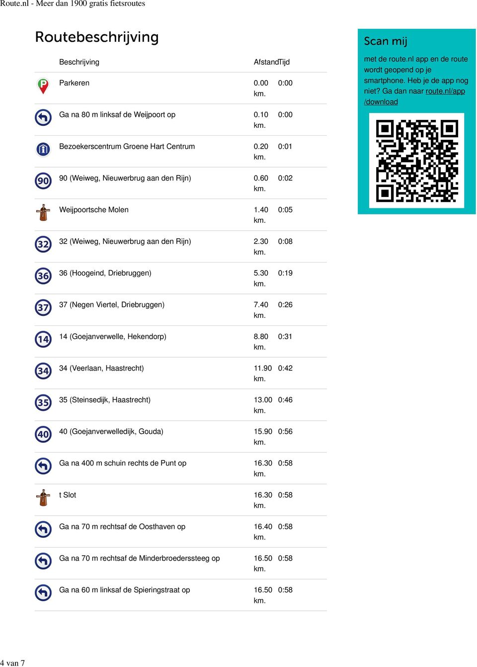 30 36 (Hoogeind, Driebruggen) 5.30 37 (Negen Viertel, Driebruggen) 7.40 14 (Goejanverwelle, Hekendorp) 8.80 34 (Veerlaan, Haastrecht) 11.90 35 (Steinsedijk, Haastrecht) 13.