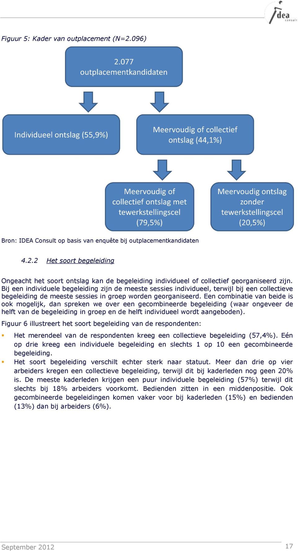 Een combinatie van beide is ook mogelijk, dan spreken we over een gecombineerde begeleiding (waar ongeveer de helft van de begeleiding in groep en de helft individueel wordt aangeboden).