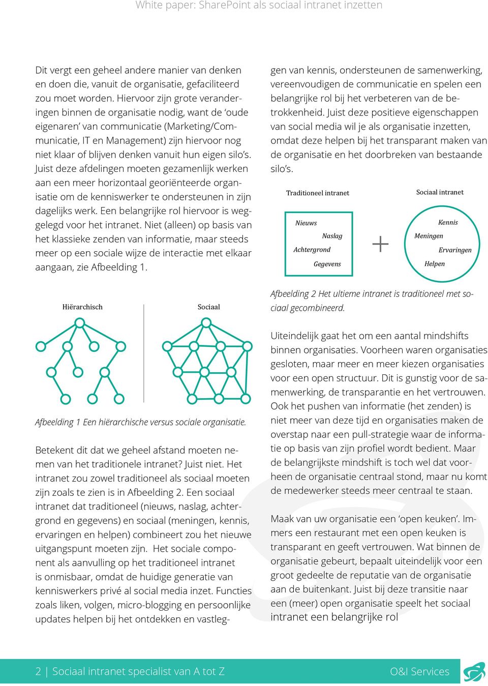 hun eigen silo s. Juist deze afdelingen moeten gezamenlijk werken aan een meer horizontaal georiënteerde organisatie om de kenniswerker te ondersteunen in zijn dagelijks werk.