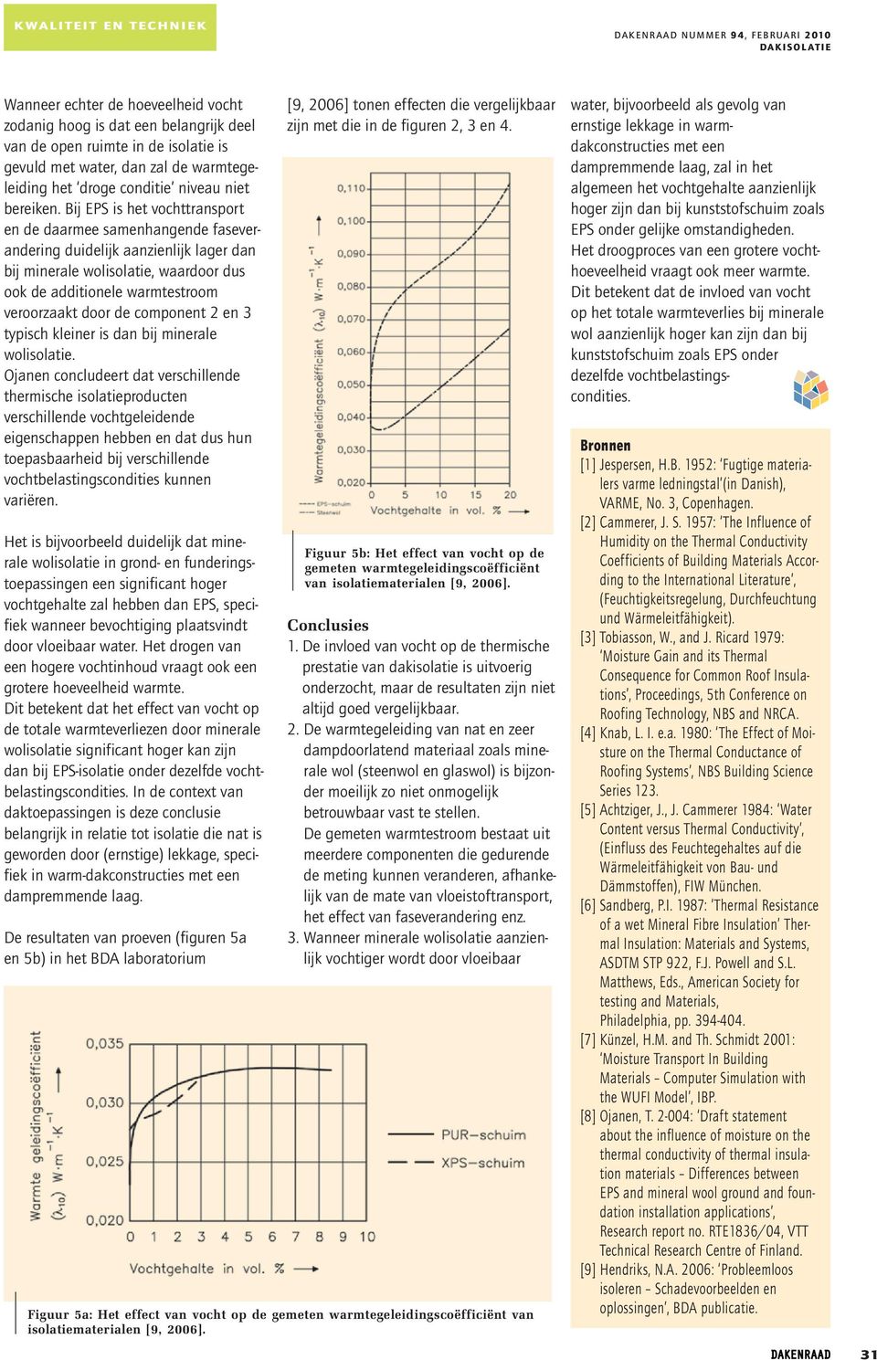 component 2 en 3 typisch kleiner is dan bij minerale wolisolatie.