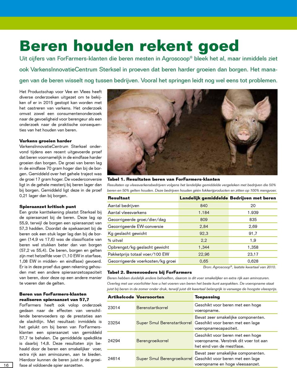 Het Productschap voor Vee en Vlees heeft diverse onderzoeken uitgezet om te bekijken of er in 2015 gestopt kan worden met het castreren van varkens.