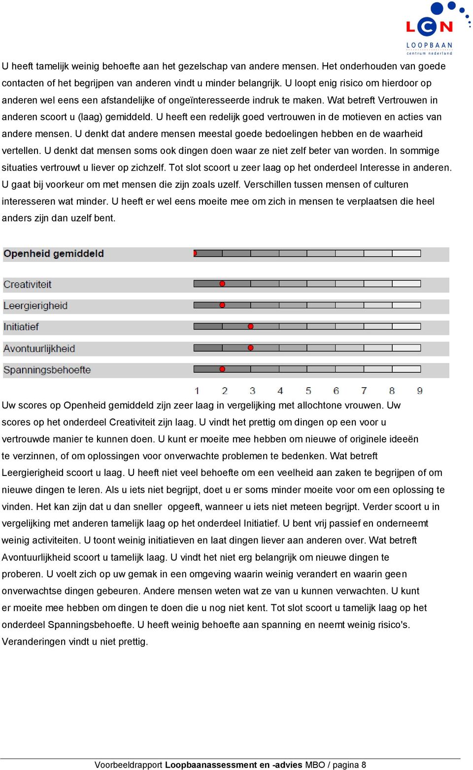 U heeft een redelijk goed vertrouwen in de motieven en acties van andere mensen. U denkt dat andere mensen meestal goede bedoelingen hebben en de waarheid vertellen.