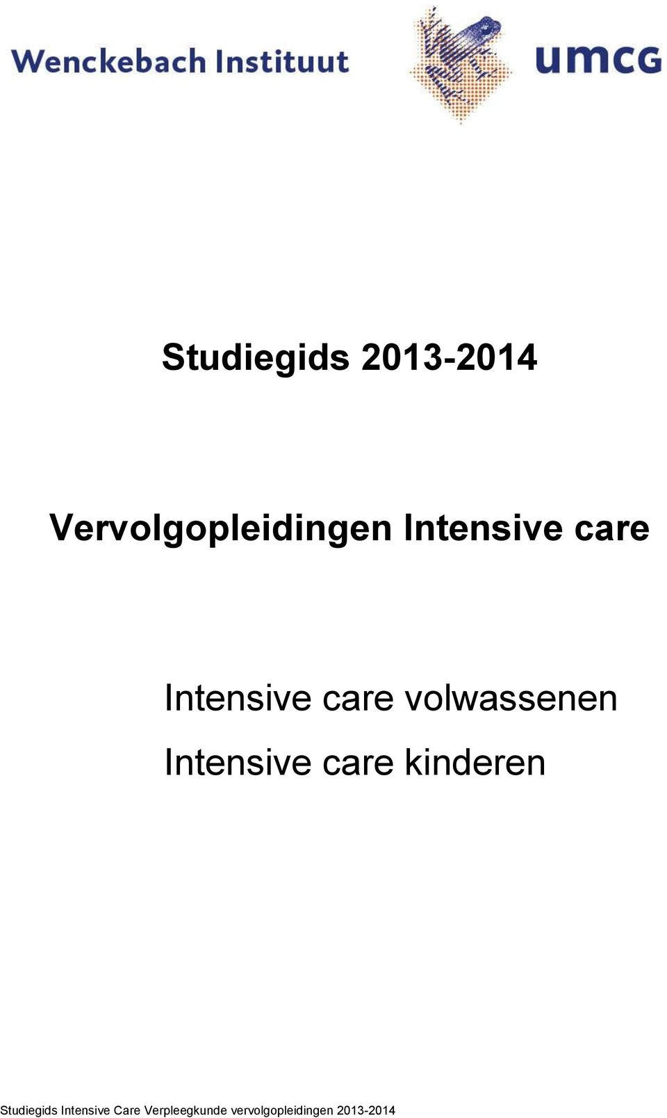 Intensive care kinderen Studiegids
