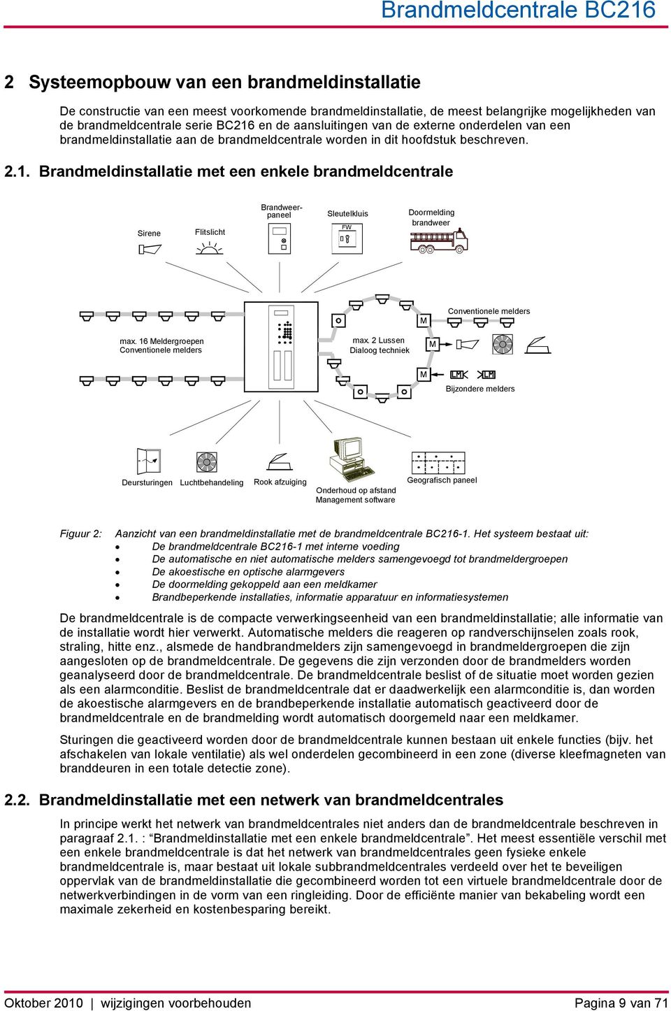 16 Meldergroepen Conventionele melders max.