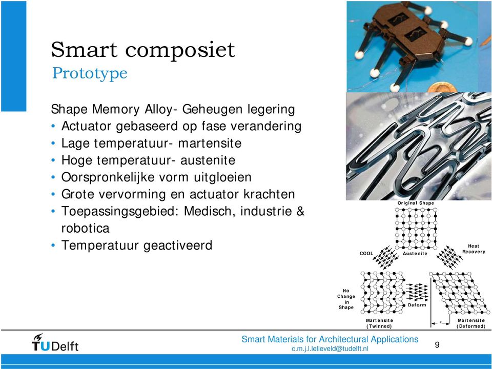 temperatuur- austenite Oorspronkelijke vorm uitgloeien Grote vervorming en