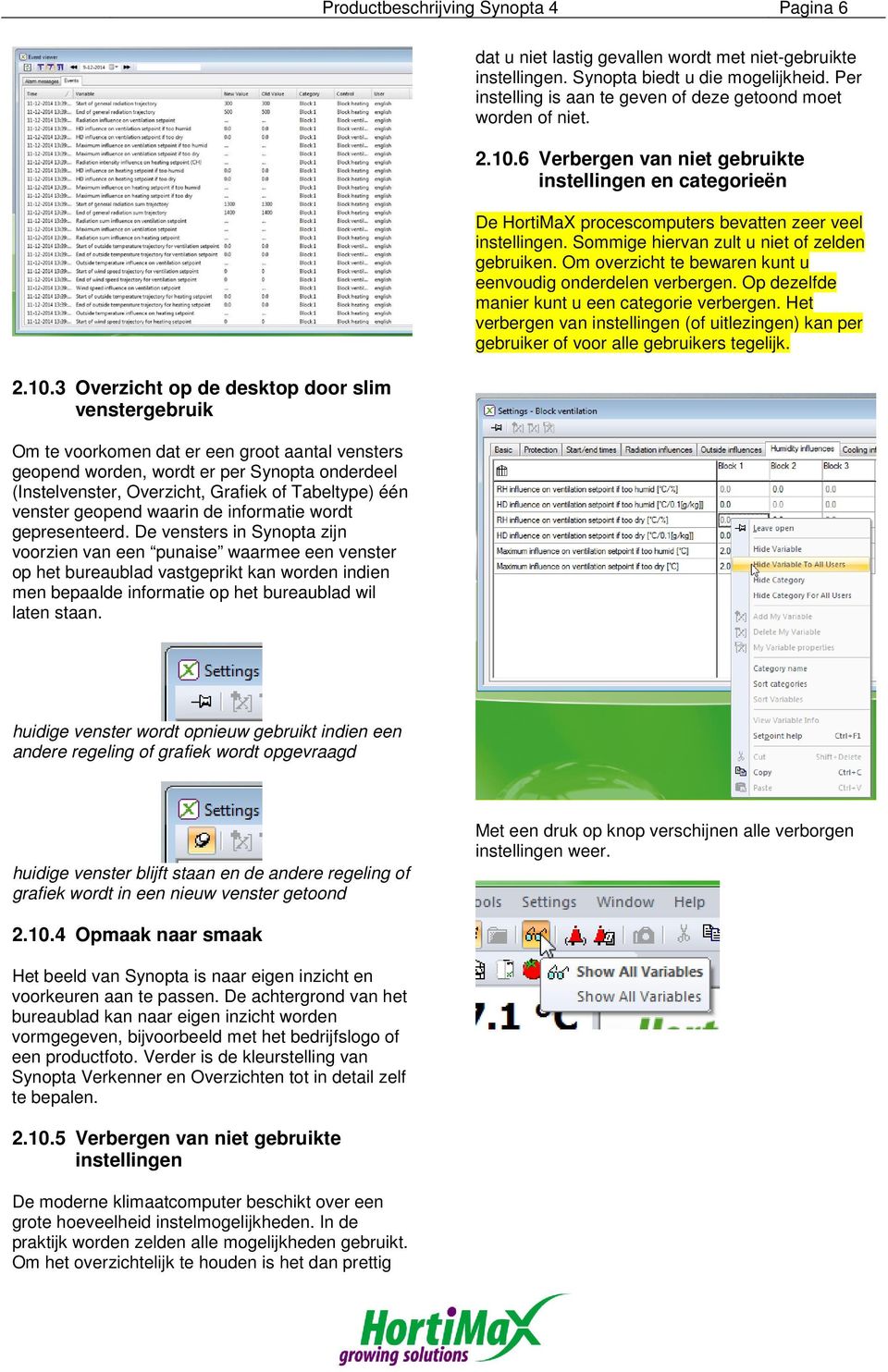 venster geopend waarin de informatie wordt gepresenteerd.