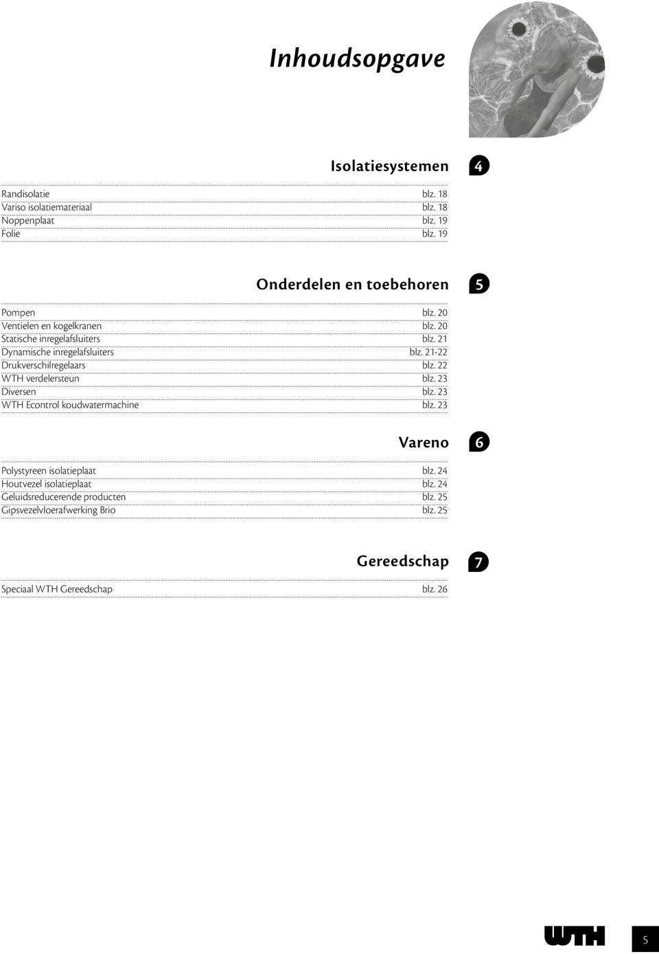 21 Dynamische inregelafsluiters blz. 21-22 Drukverschilregelaars blz. 22 WTH verdelersteun blz. 23 Diversen blz.