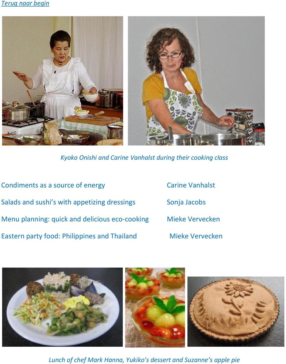 delicious eco-cooking Eastern party food: Philippines and Thailand Carine Vanhalst Sonja