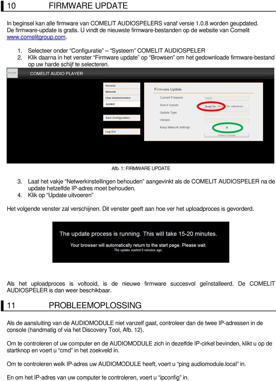 Klik daarna in het venster Firmware update op Browsen om het gedownloade firmware-bestand op uw harde schijf te selecteren. Afb. 1: FIRMWARE UPDATE 3.