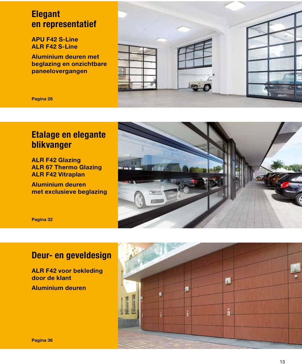 ALR 67 Thermo Glazing ALR F42 Vitraplan Aluminium deuren met exclusieve beglazing Pagina