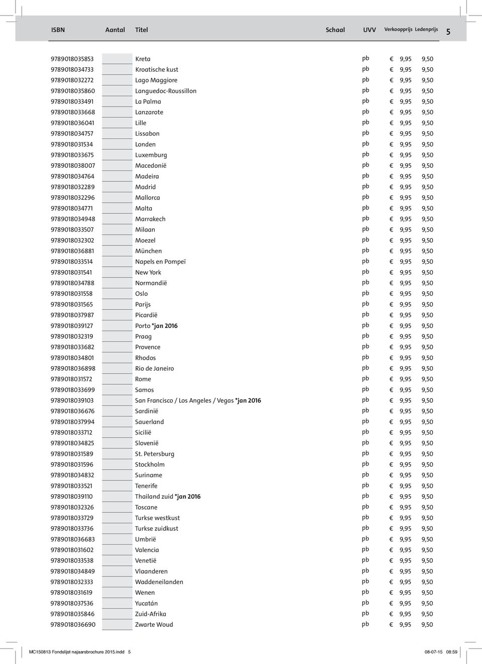 9,95 9,50 9789018033675 Luxemburg pb 9,95 9,50 9789018038007 Macedonië pb 9,95 9,50 9789018034764 Madeira pb 9,95 9,50 9789018032289 Madrid pb 9,95 9,50 9789018032296 Mallorca pb 9,95 9,50