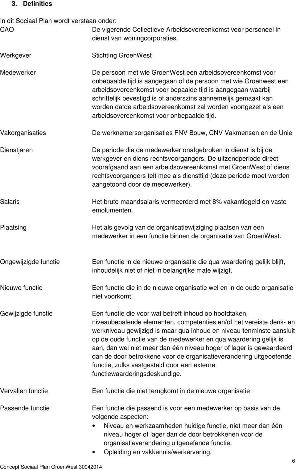 Groenwest een arbeidsovereenkomst voor bepaalde tijd is aangegaan waarbij schriftelijk bevestigd is of anderszins aannemelijk gemaakt kan worden datde arbeidsovereenkomst zal worden voortgezet als