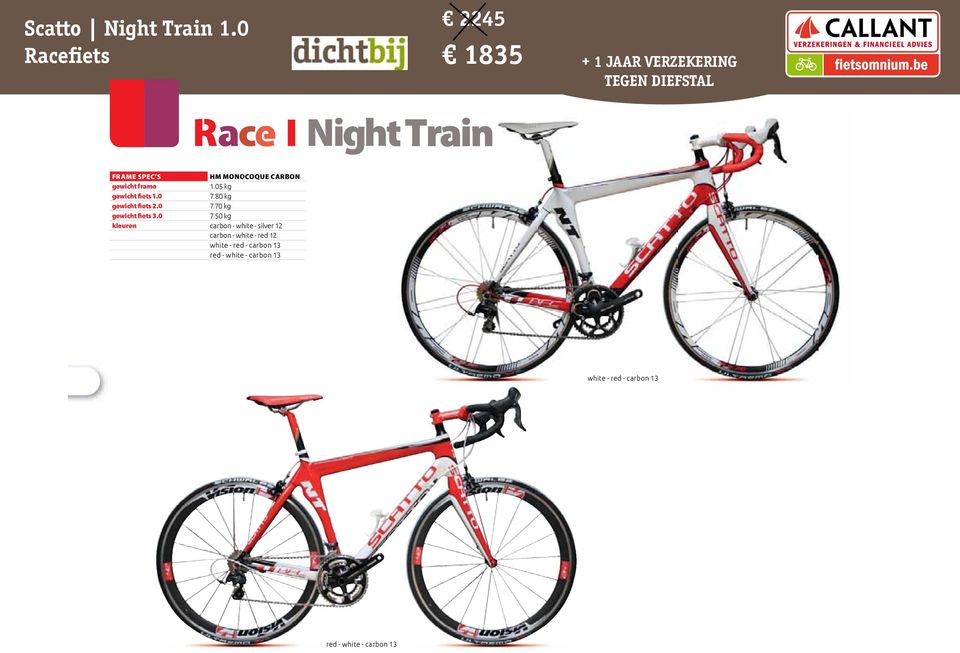 50 kg kleuren carbon - white - silver 12 carbon - white - red 12 white - red - carbon 13 red - white - carbon 13 PRIJZEN NIGHT