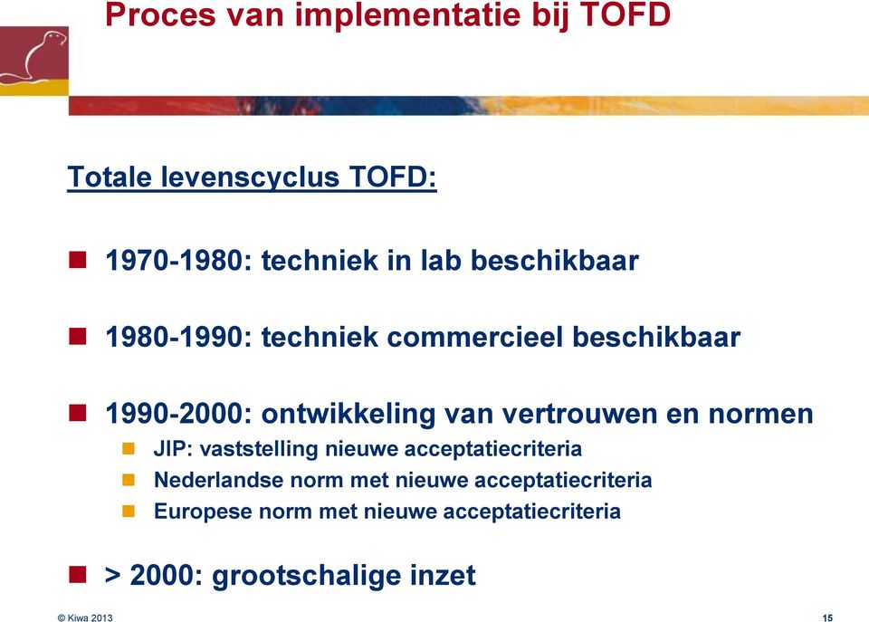 vertrouwen en normen JIP: vaststelling nieuwe acceptatiecriteria Nederlandse norm met