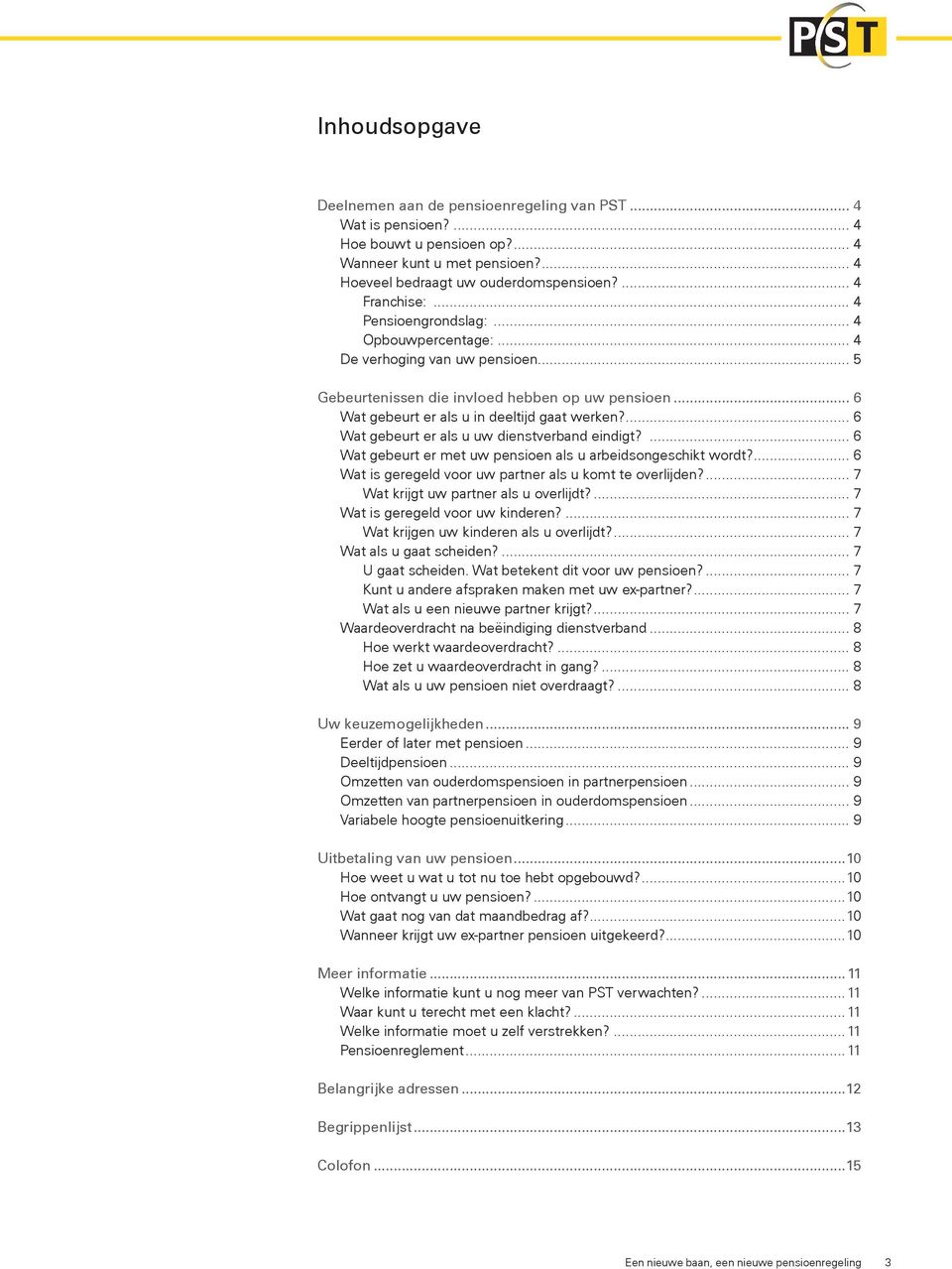 ... 6 Wat gebeurt er als u uw dienstverband eindigt?... 6 Wat gebeurt er met uw pensioen als u arbeidsongeschikt wordt?... 6 Wat is geregeld voor uw partner als u komt te overlijden?