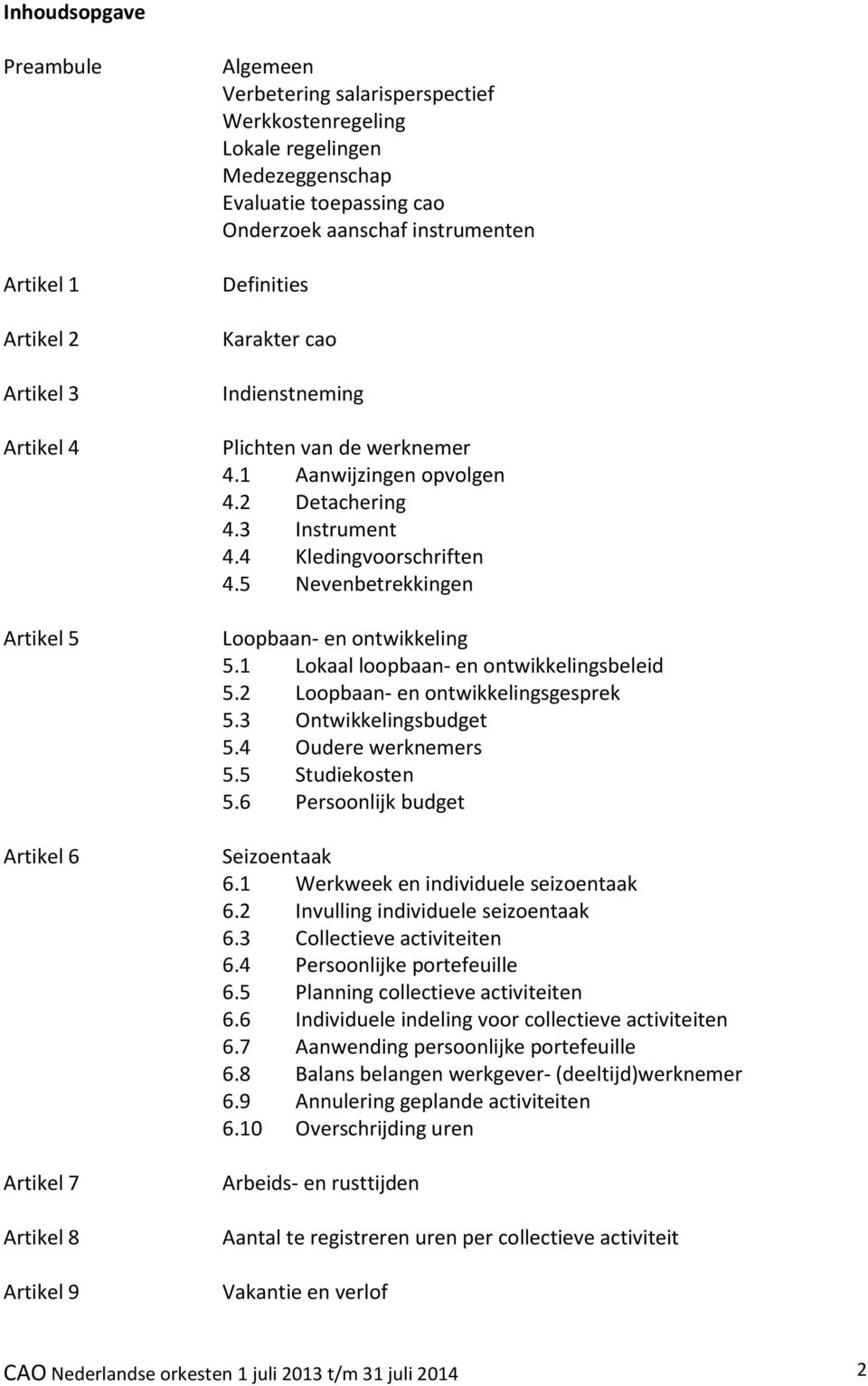 4 Kledingvoorschriften 4.5 Nevenbetrekkingen Loopbaan- en ontwikkeling 5.1 Lokaal loopbaan- en ontwikkelingsbeleid 5.2 Loopbaan- en ontwikkelingsgesprek 5.3 Ontwikkelingsbudget 5.