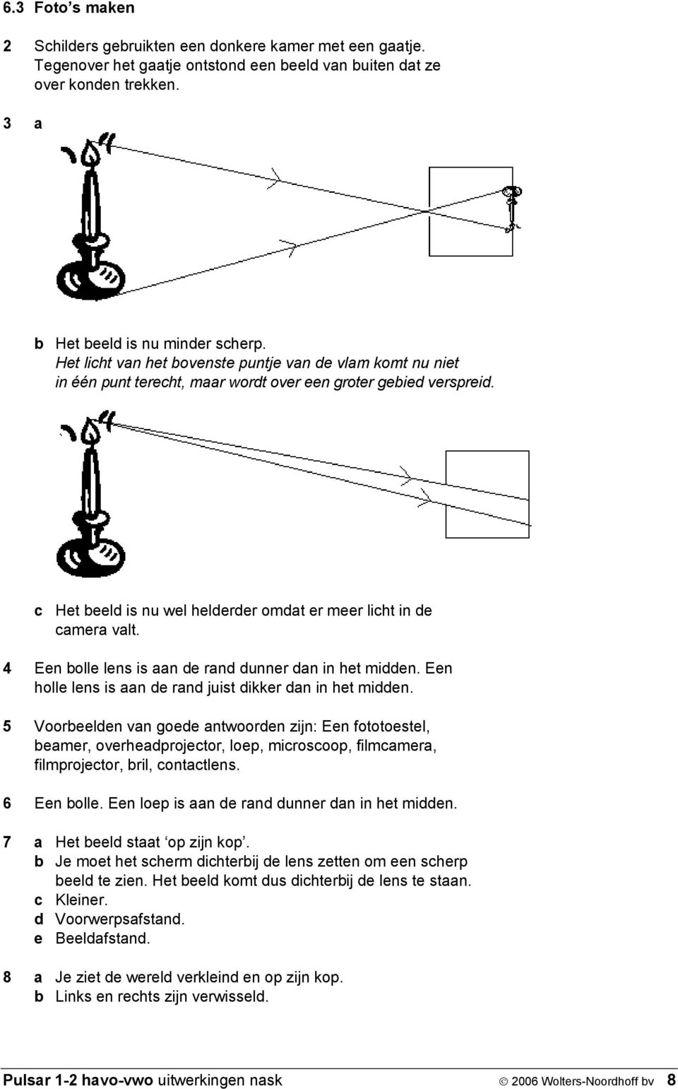 4 Een olle lens is aan de rand dunner dan in het midden. Een holle lens is aan de rand juist dikker dan in het midden.