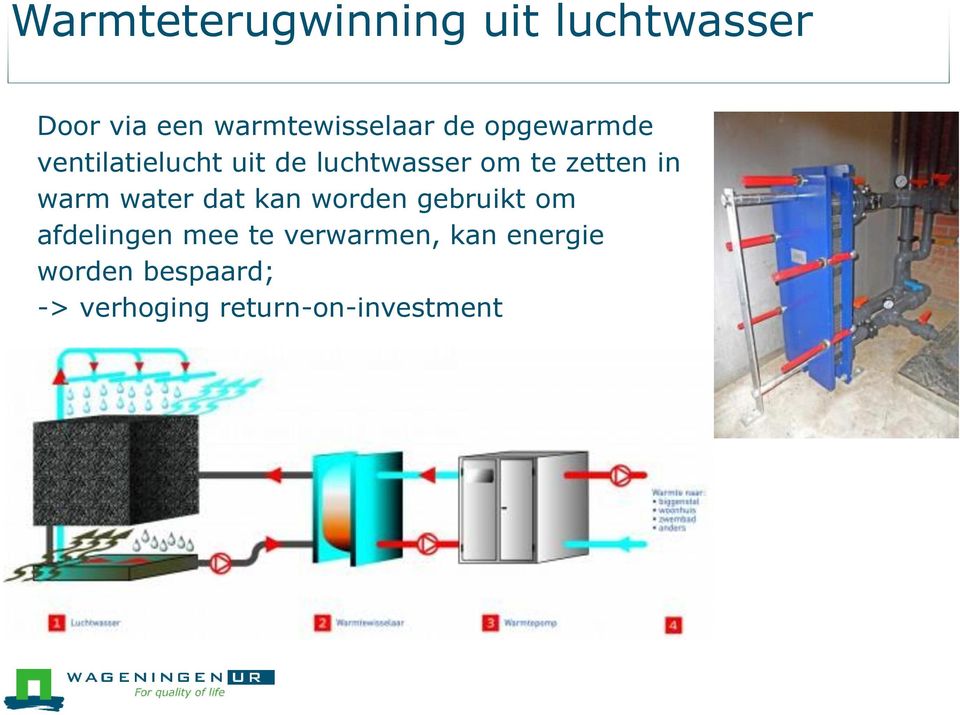 warm water dat kan worden gebruikt om afdelingen mee te