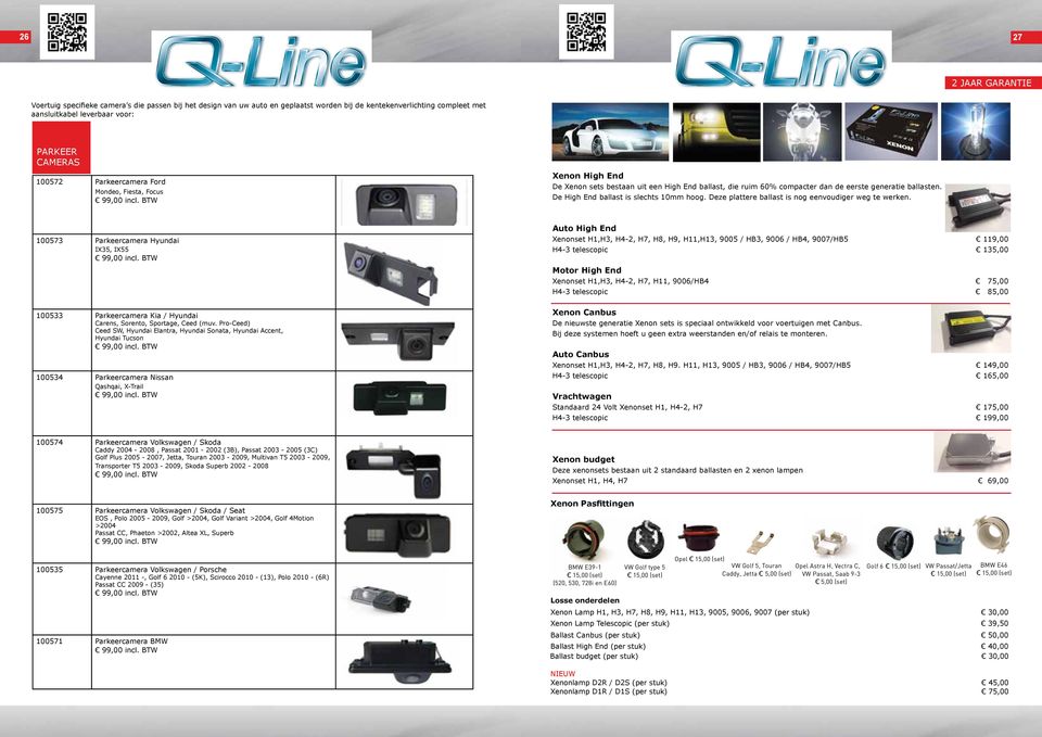 De High End ballast is slechts 10mm hoog. Deze plattere ballast is nog eenvoudiger weg te werken. 100573 Parkeercamera Hyundai I35, I55 99,00 incl.