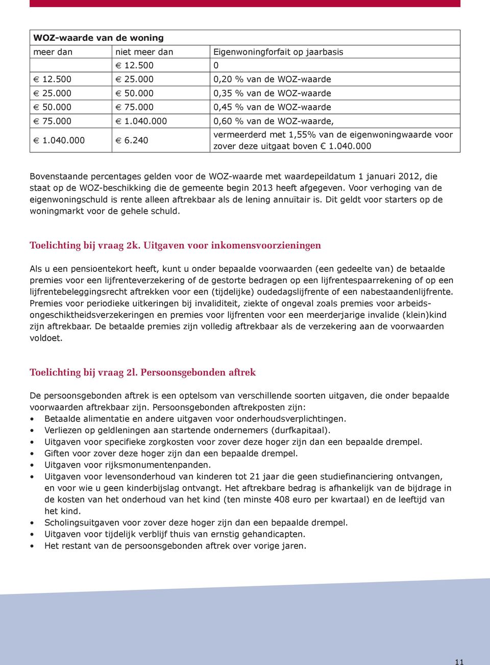 000 0,60 % van de WOZ-waarde, 1.040.