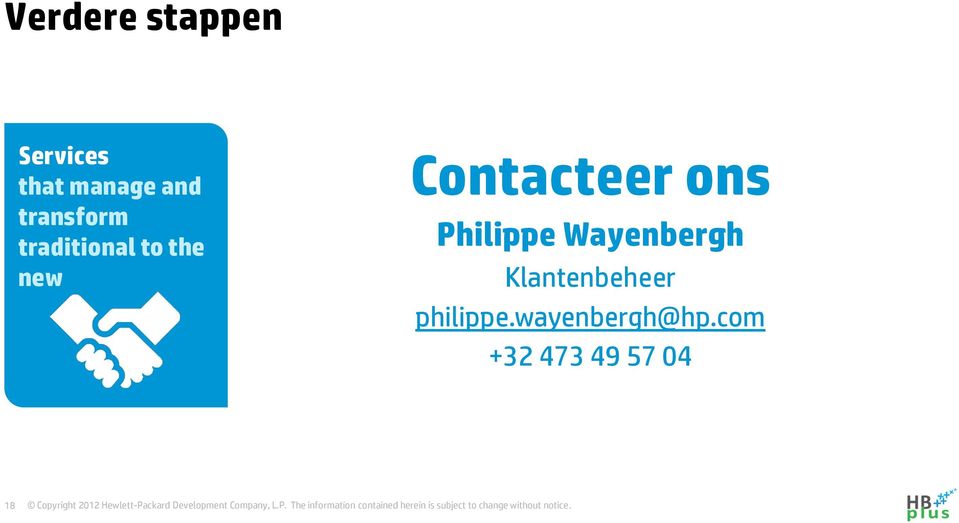 Contacteer ons Philippe Wayenbergh