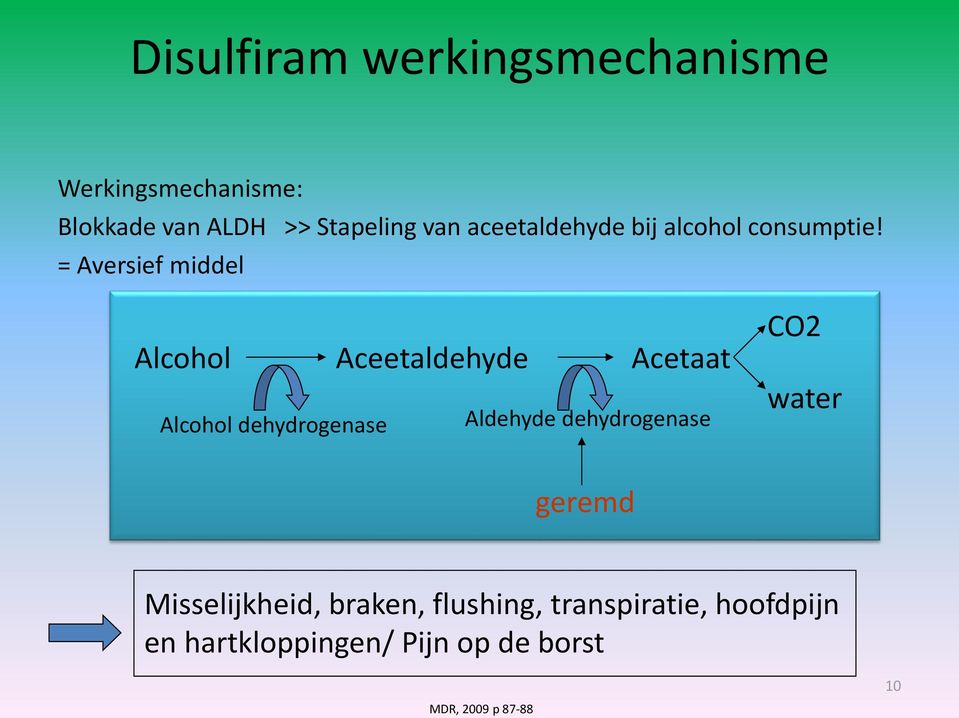 = Aversief middel Alcohol Aceetaldehyde Acetaat Alcohol dehydrogenase Aldehyde