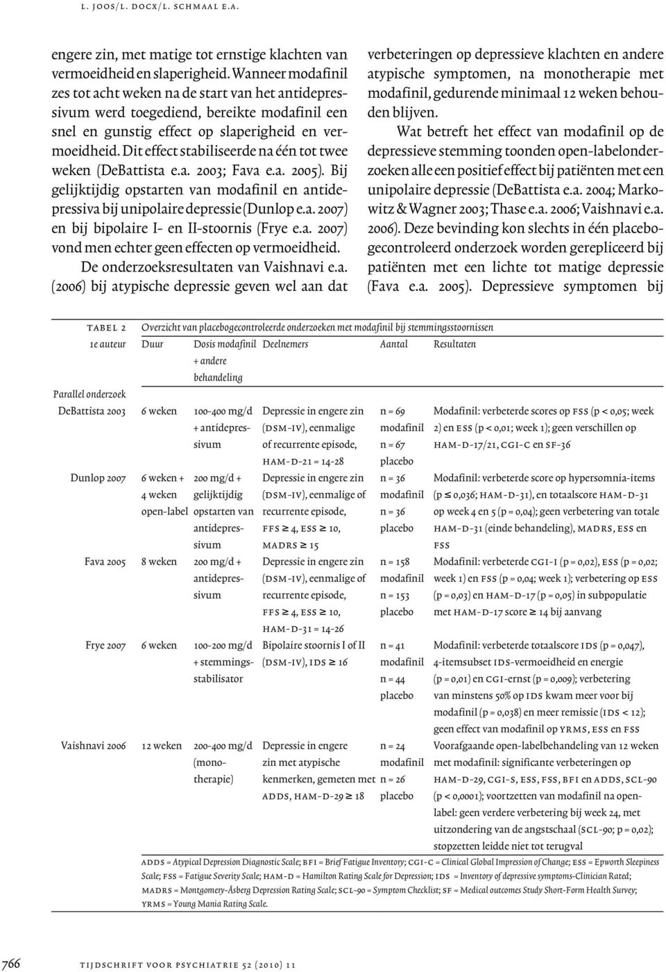 Dit effect stabiliseerde na één tot twee weken (DeBattista e.a. 2003; Fava e.a. 2005). Bij gelijktijdig opstarten van en antidepressiva bij unipolaire depressie (Dunlop e.a. 2007) en bij bipolaire I- en II-stoornis (Frye e.