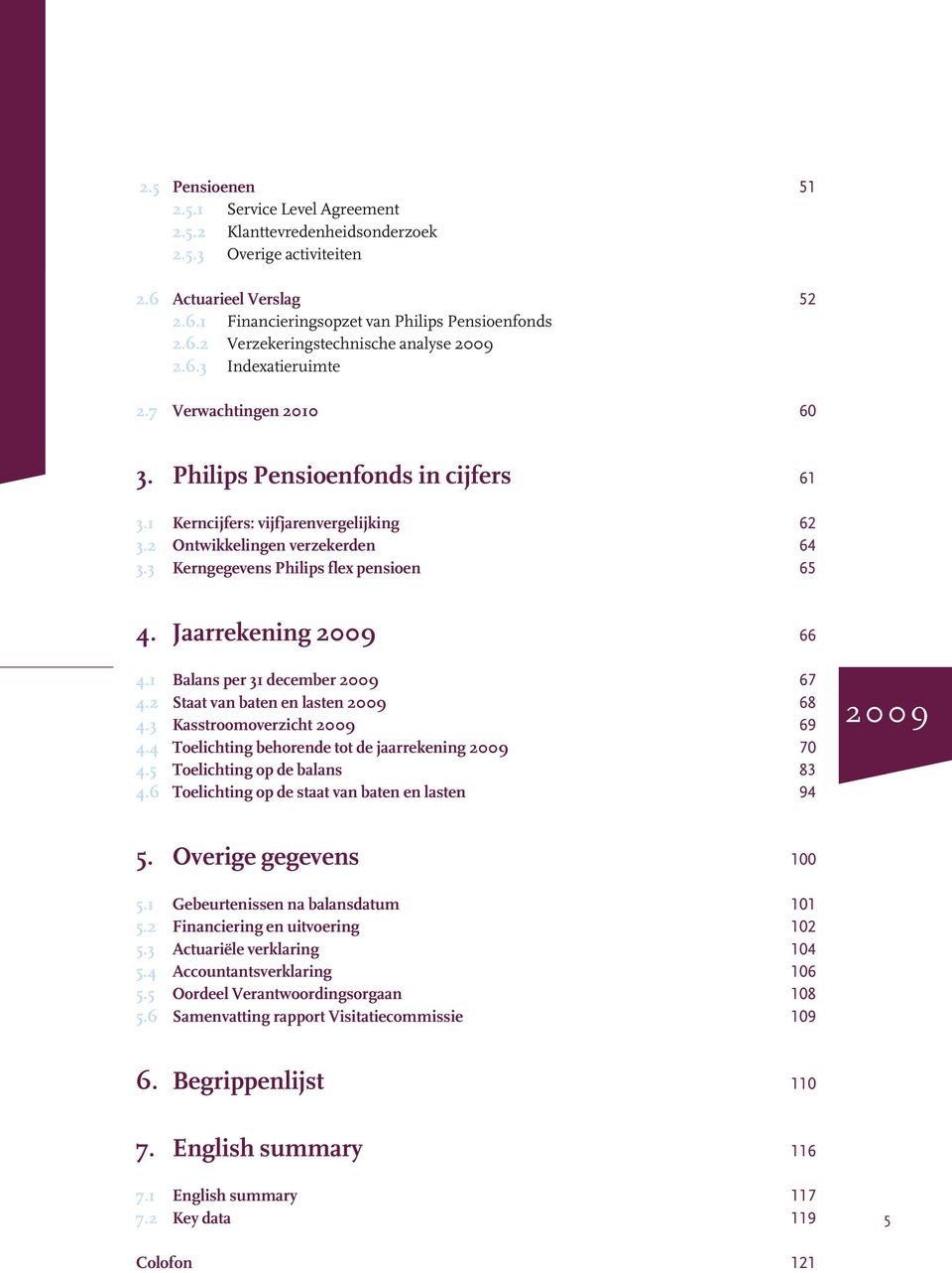 3 Kerngegevens Philips flex pensioen 65 4. Jaarrekening 66 4.1 Balans per 31 december 67 4.2 Staat van baten en lasten 68 4.3 Kasstroomoverzicht 69 4.4 Toelichting behorende tot de jaarrekening 70 4.