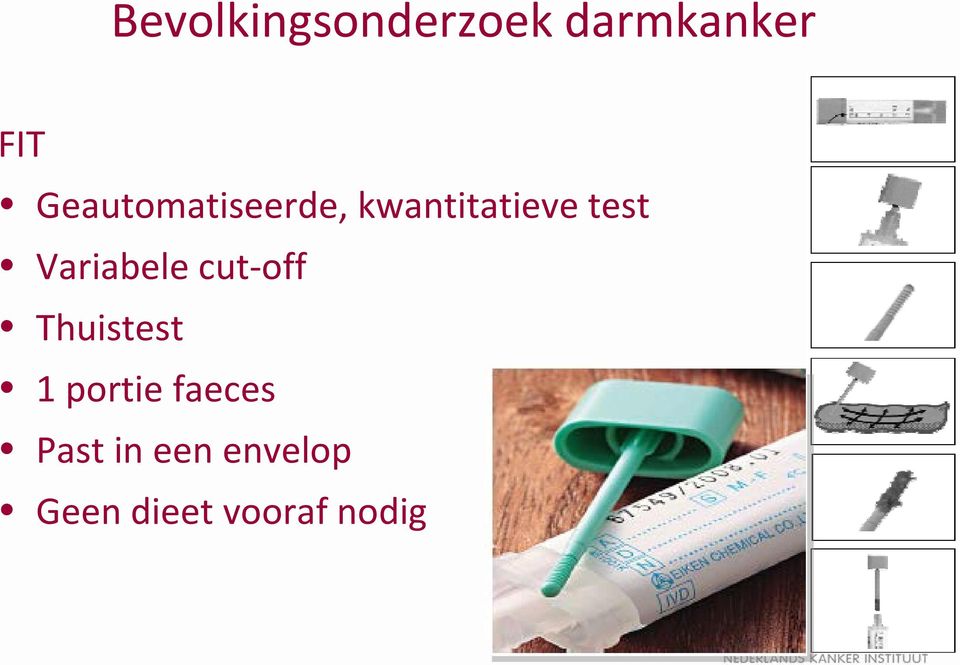 Variabele cut-off Thuistest 1 portie