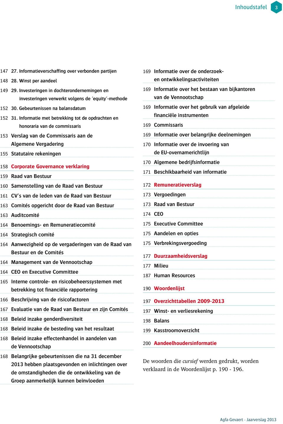 Informatie met betrekking tot de opdrachten en honoraria van de commissaris 153 Verslag van de Commissaris aan de Algemene Vergadering 155 Statutaire rekeningen 158 Corporate Governance verklaring