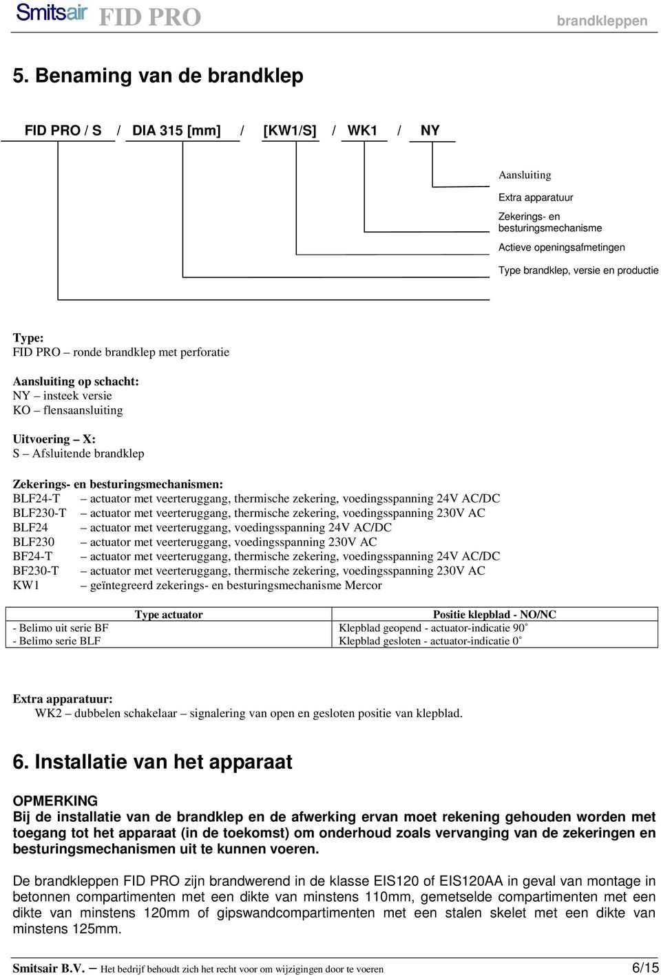 actuator met veerteruggang, thermische zekering, voedingsspanning 24V AC/DC BLF230-T actuator met veerteruggang, thermische zekering, voedingsspanning 230V AC BLF24 actuator met veerteruggang,