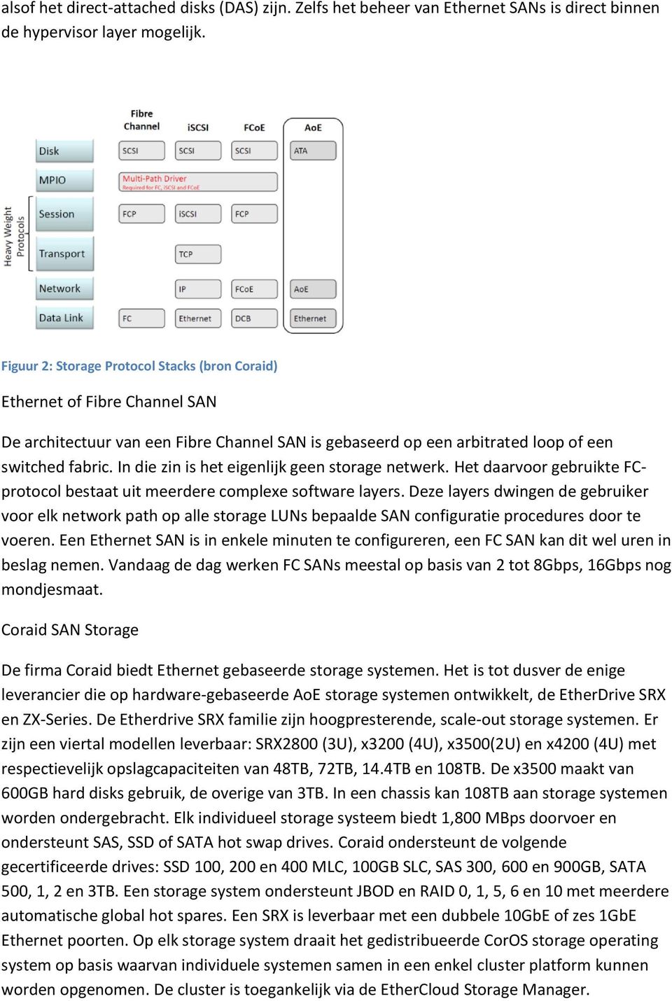 In die zin is het eigenlijk geen storage netwerk. Het daarvoor gebruikte FCprotocol bestaat uit meerdere complexe software layers.