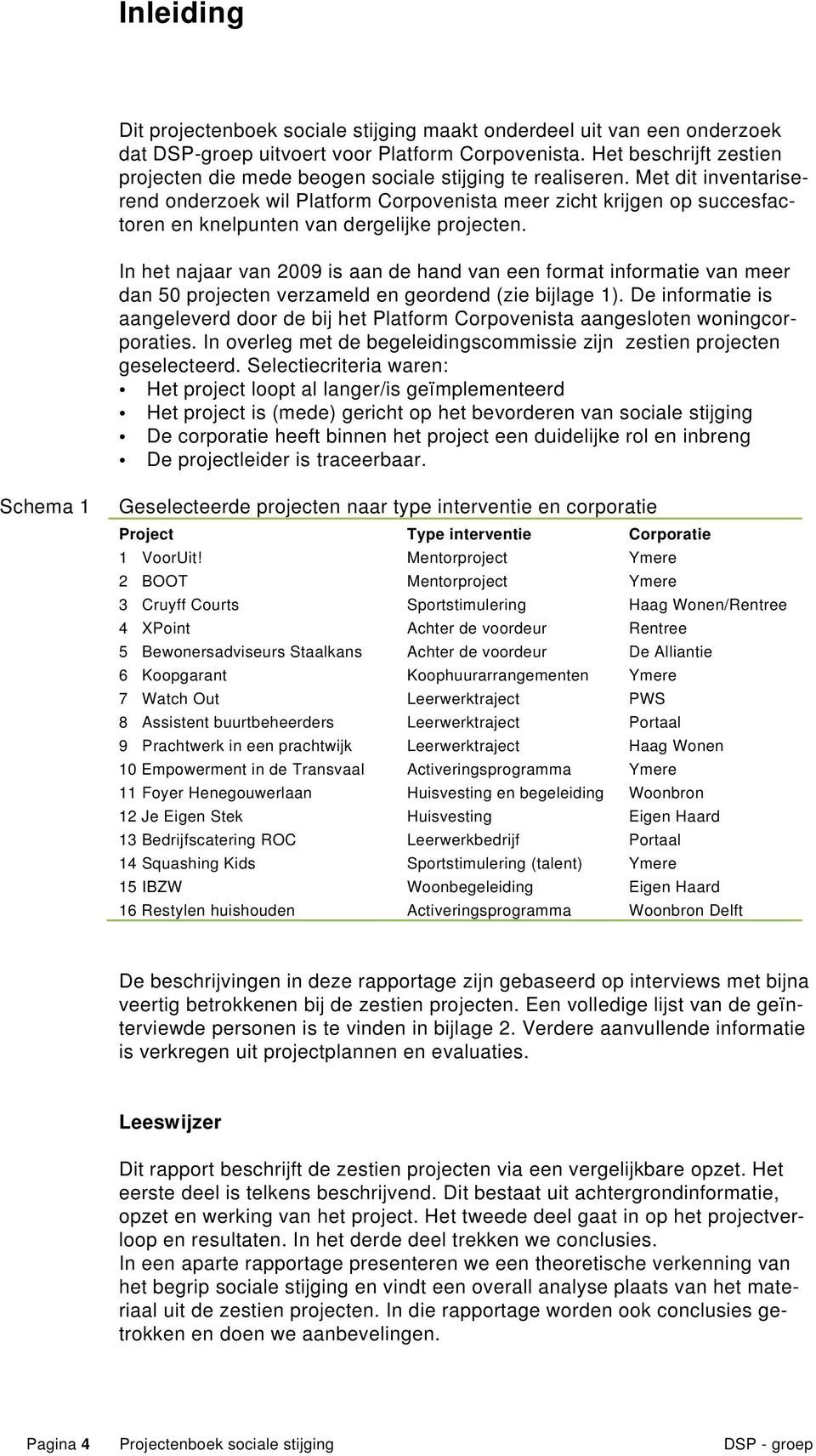 Met dit inventariserend onderzoek wil Platform Corpovenista meer zicht krijgen op succesfactoren en knelpunten van dergelijke projecten.