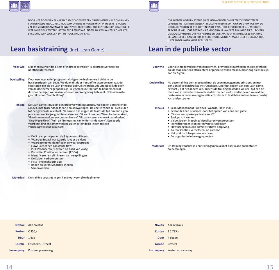 Na een aantal rondes zal snel duidelijk worden dat het ook anders kan. Lean basistraining (incl.