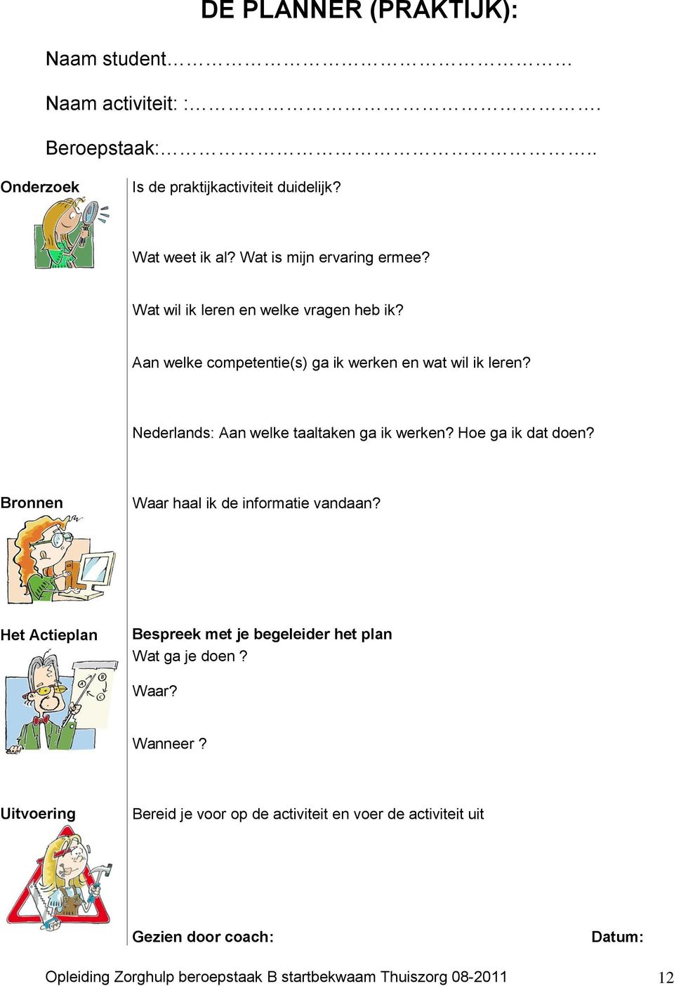 Nederlands: Aan welke taaltaken ga ik werken? Hoe ga ik dat doen? Bronnen Waar haal ik de informatie vandaan?