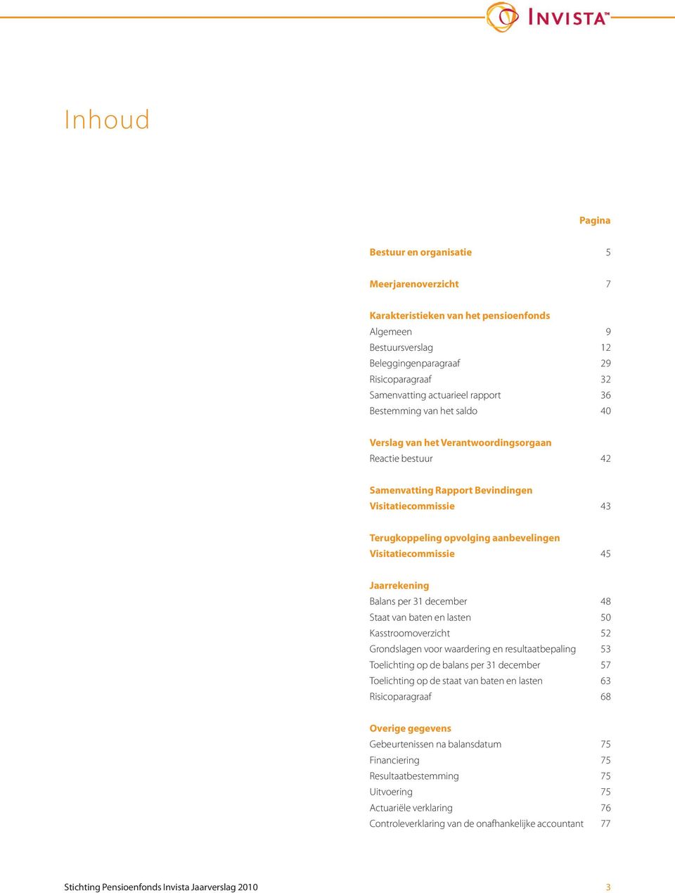 Visitatiecommissie 45 Jaarrekening Balans per 31 december 48 Staat van baten en lasten 50 Kasstroomoverzicht 52 Grondslagen voor waardering en resultaatbepaling 53 Toelichting op de balans per 31