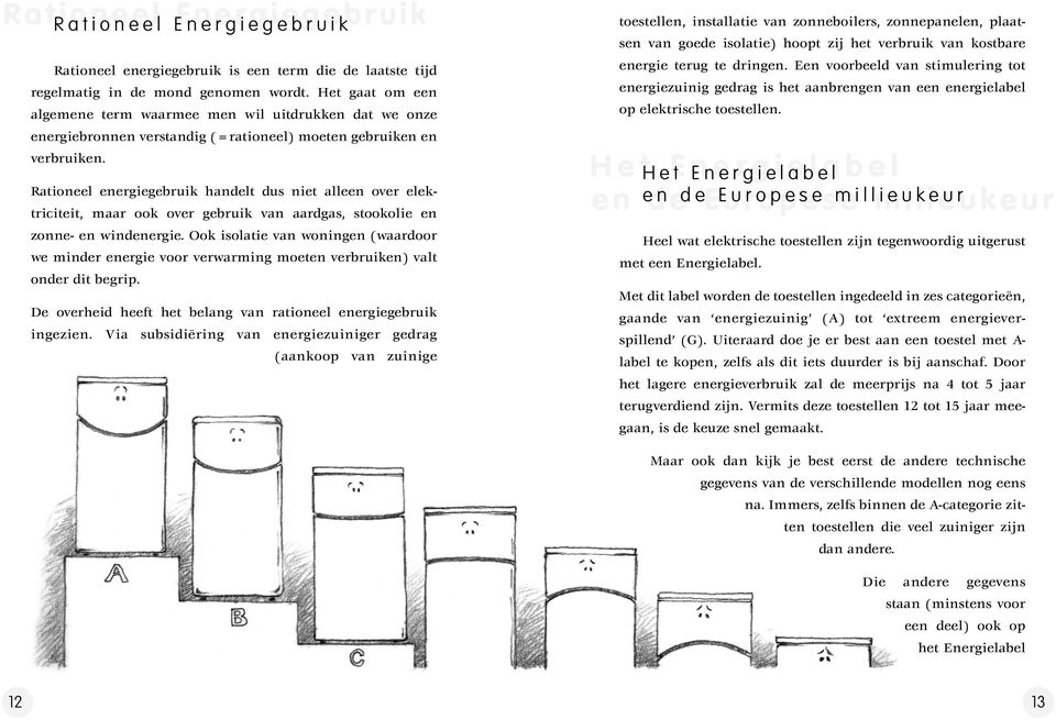 Rationeel energiegebruik handelt dus niet alleen over elektriciteit, maar ook over gebruik van aardgas, stookolie en zonne- en windenergie.