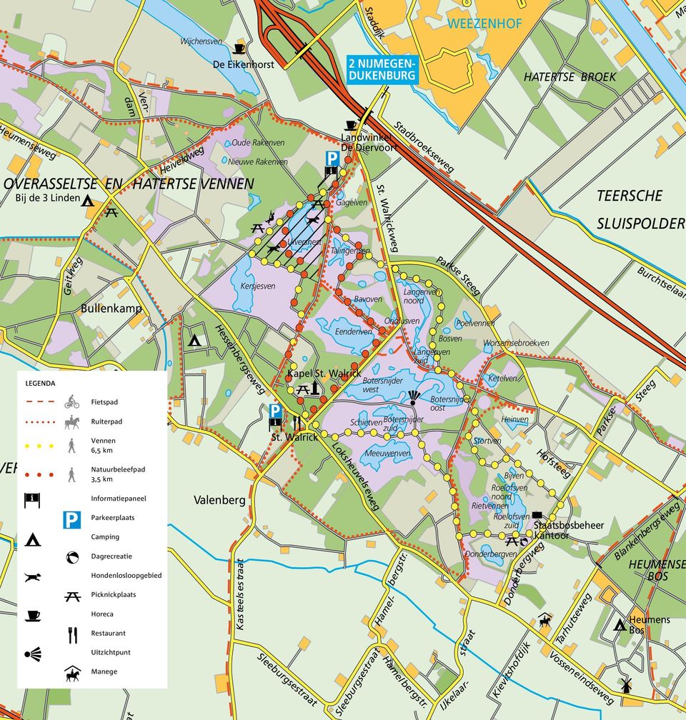 Hondenlosloopgebied Picknickplaats Horeca Restaurant Uitzichtpunt Manege Hessenbergseweg Valenberg Oude Rakenven Nieuwe Rakenven Kas ee t l se s t raat Kersjesven Uiversnest Sleeburgsestraat Gagelven