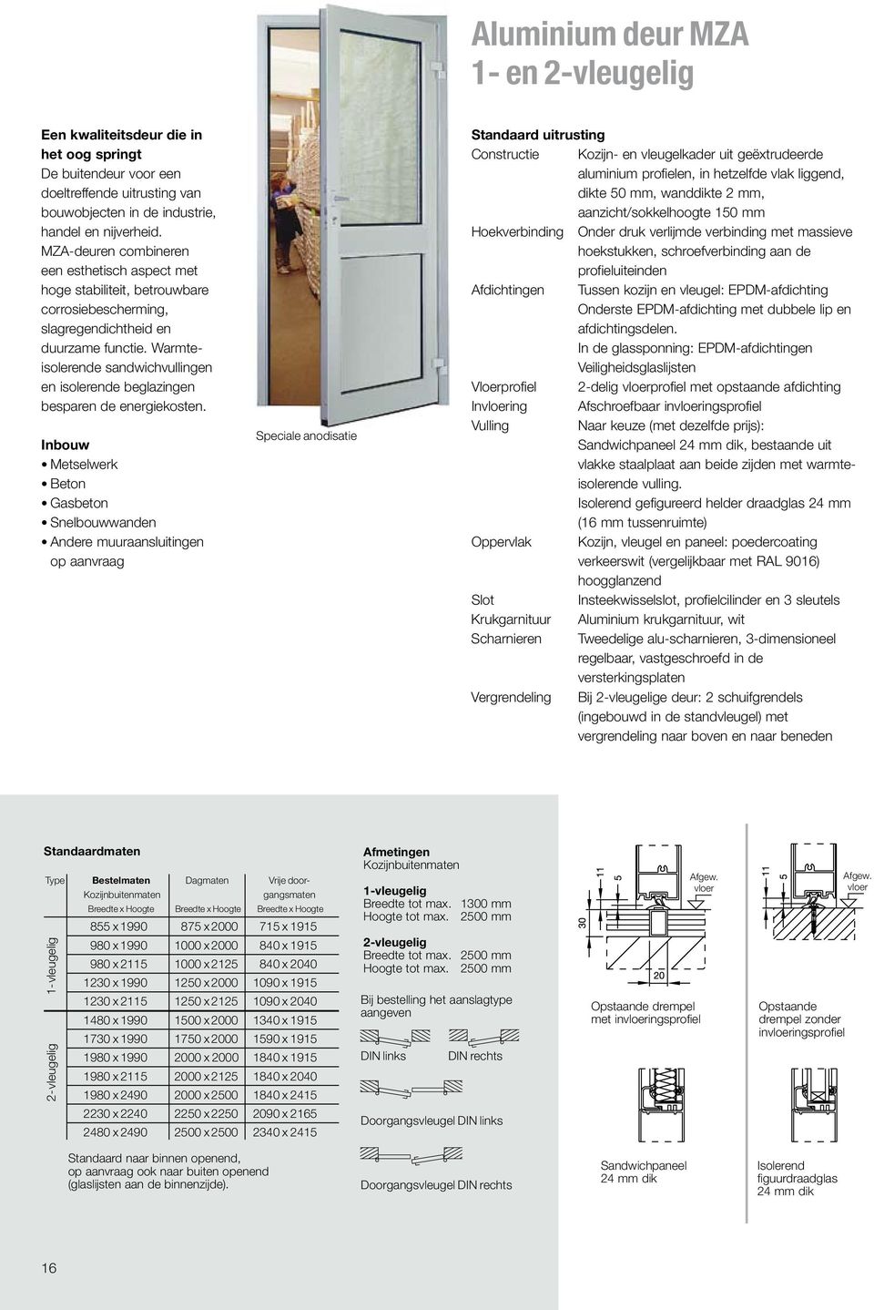 Warmteisolerende sandwichvullingen en isolerende beglazingen besparen de energiekosten.