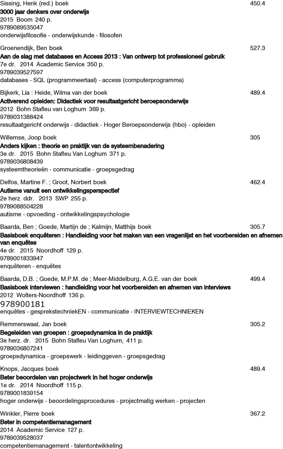 9789039527597 databases - SQL (programmeertaal) - access (computerprogramma) Bijkerk, Lia : Heide, Wilma van der boek Activerend opleiden: Didactiek voor resultaatgericht beroepsonderwijs 2012 Bohn