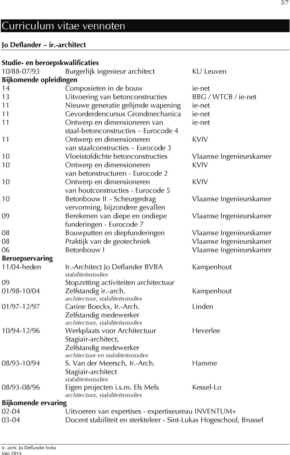 / ie-net 11 Nieuwe generatie gelijmde wapening ie-net 11 Gevorderdencursus Grondmechanica ie-net 11 Ontwerp en dimensioneren van ie-net staal-betonconstructies Eurocode 4 11 Ontwerp en dimensioneren