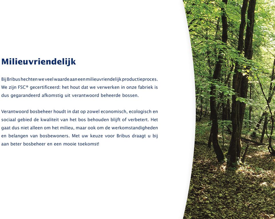 Verantwoord bosbeheer houdt in dat op zowel economisch, ecologisch en sociaal gebied de kwaliteit van het bos behouden blijft of