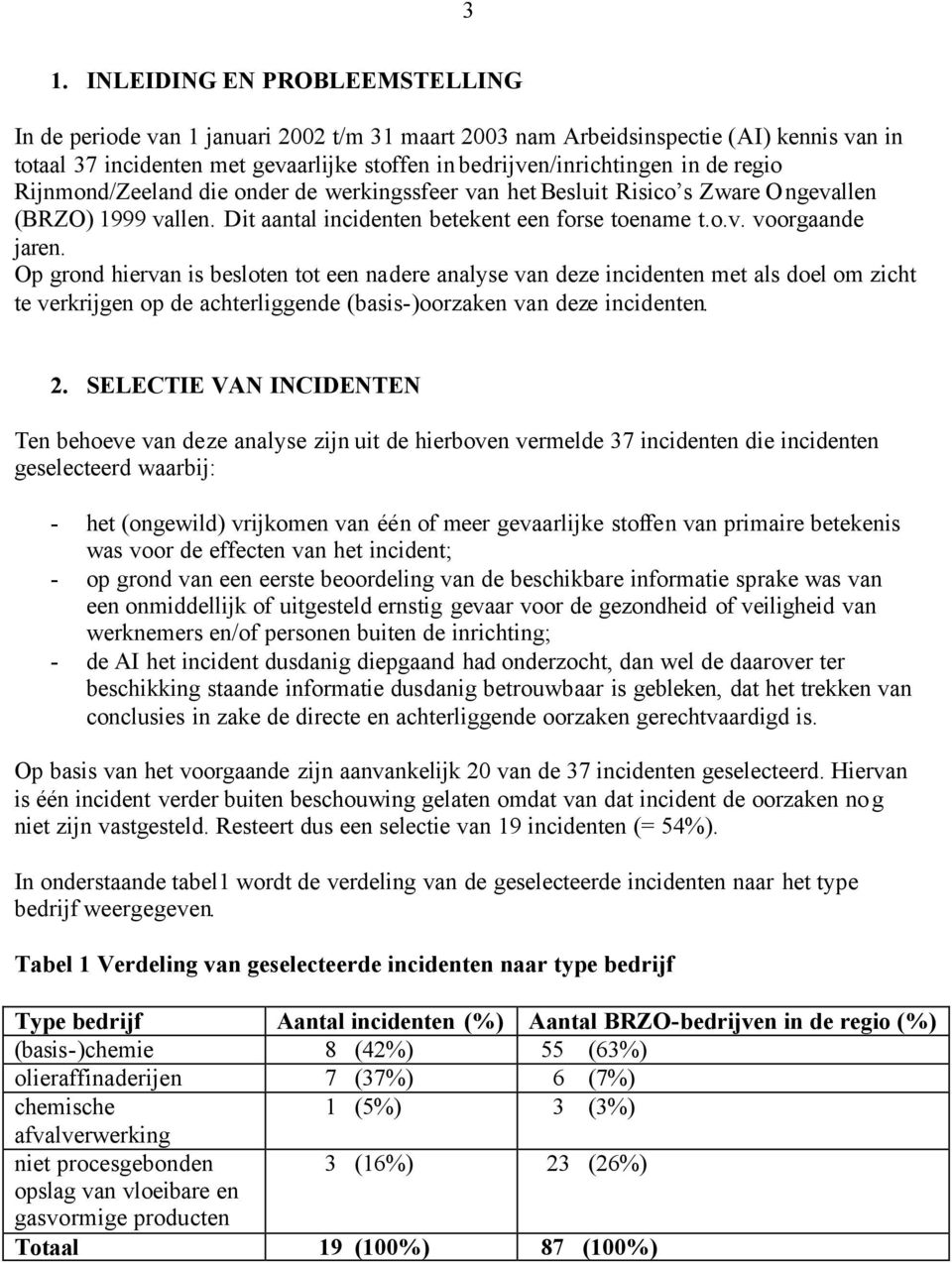 Op grond hiervan is besloten tot een nadere analyse van deze incidenten met als doel om zicht te verkrijgen op de achterliggende (basis-)oorzaken van deze incidenten. 2.