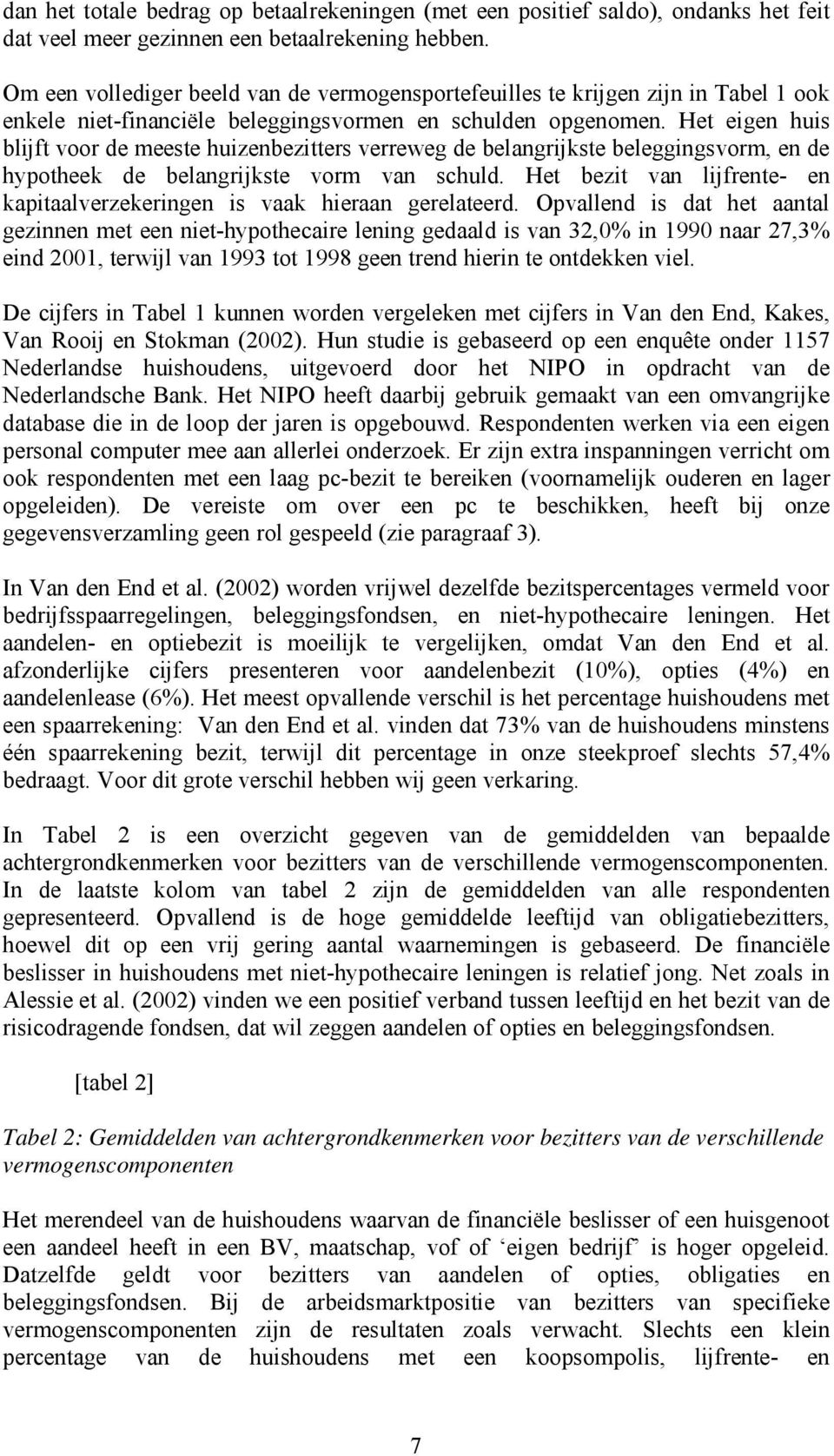 Het eigen huis blijft voor de meeste huizenbezitters verreweg de belangrijkste beleggingsvorm, en de hypotheek de belangrijkste vorm van schuld.