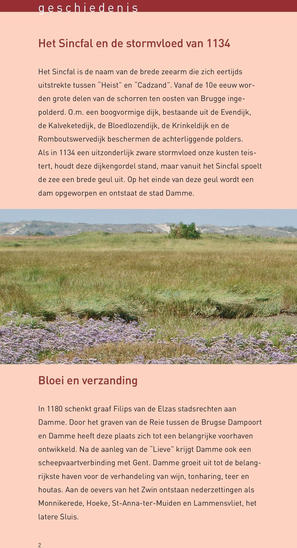 een boogvormige dijk, bestaande uit de Evendijk, de Kalveketedijk, de Bloedlozendijk, de Krinkeldijk en de Romboutswervedijk beschermen de achterliggende polders.