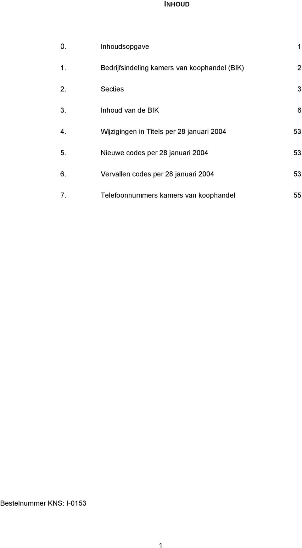 Wijzigingen in Titels per 28 januari 2004 53 5.