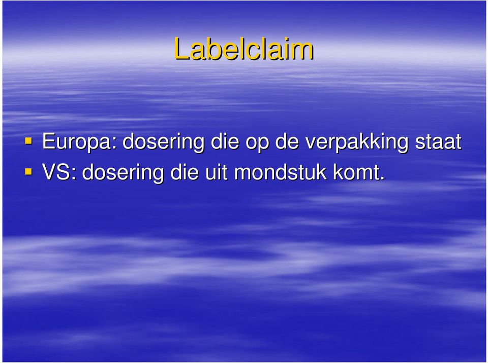 verpakking staat VS: