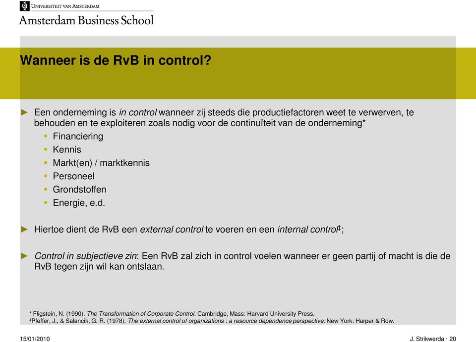 Markt(en) / marktkennis Personeel Gronds